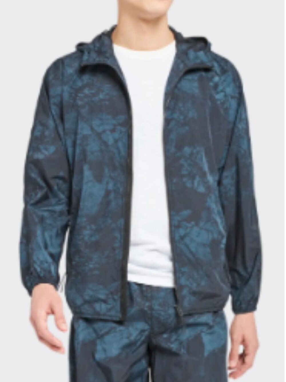 Theory Joakim Marble Tech Hooded Jacket Windbreaker Raincoat Size XXL Men's